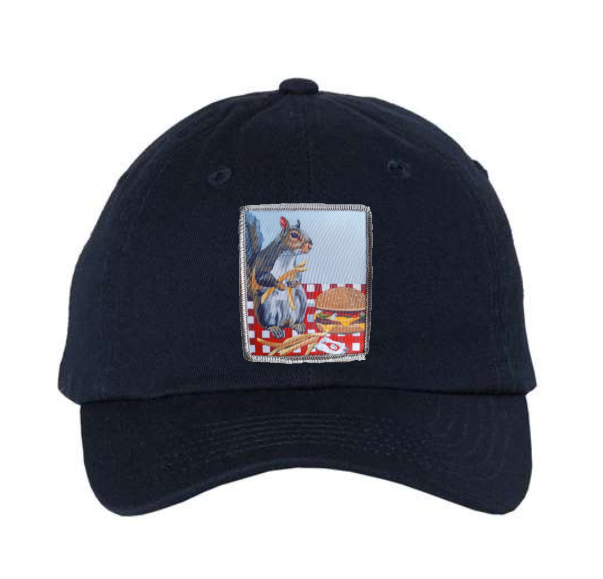 Kids Soft Navy Hat Hats FlynHats Squirrel Burger
