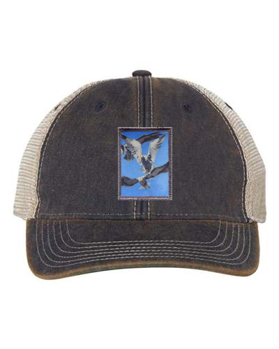 Navy/ Khaki Trucker Cap Hats FlynHats Flock Of Gulls