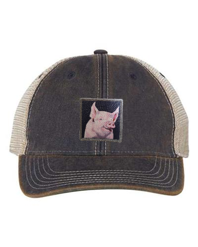 Navy/ Khaki Trucker Cap Hats FlynHats Piggie