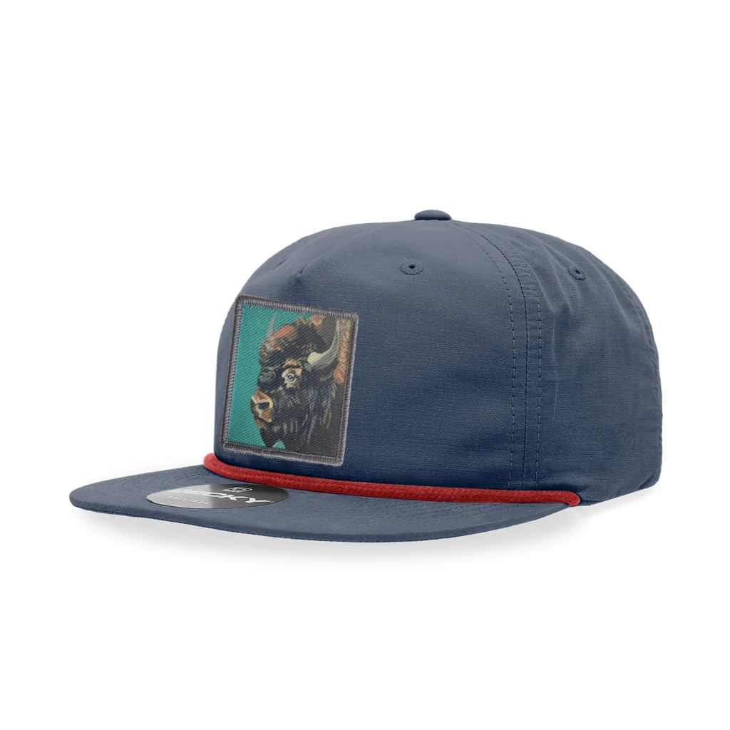 Navy/ Red Rope Cap Hats FlynHats Bison