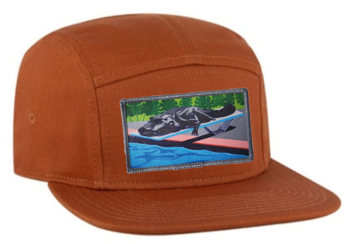 Orange Camper Hat Hats FlynHats Pool Party Canceled