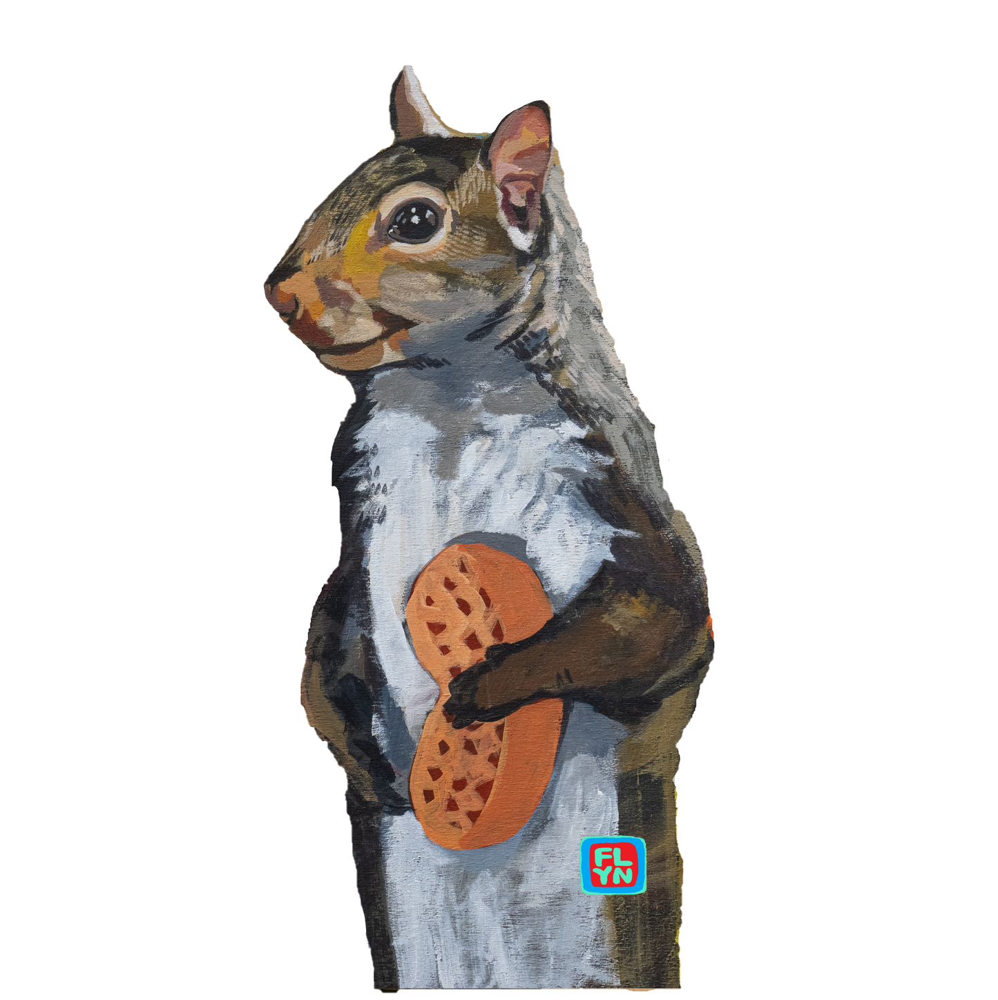 Peanut Squirrel Cut Out Sticker Stickers FlynHats 2"x2"