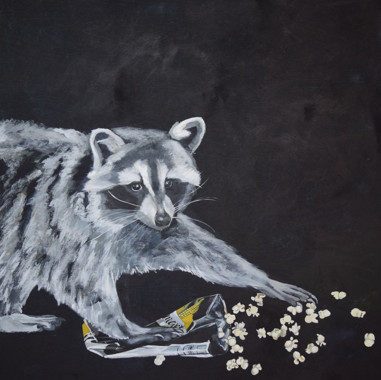 Sneaky Raccoon Mini Print / Card postcards Flyn Costello