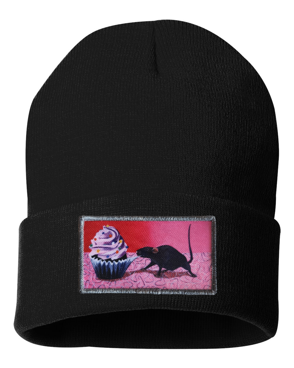 Rats Got My Cake Beanie Hats FlynHats Black
