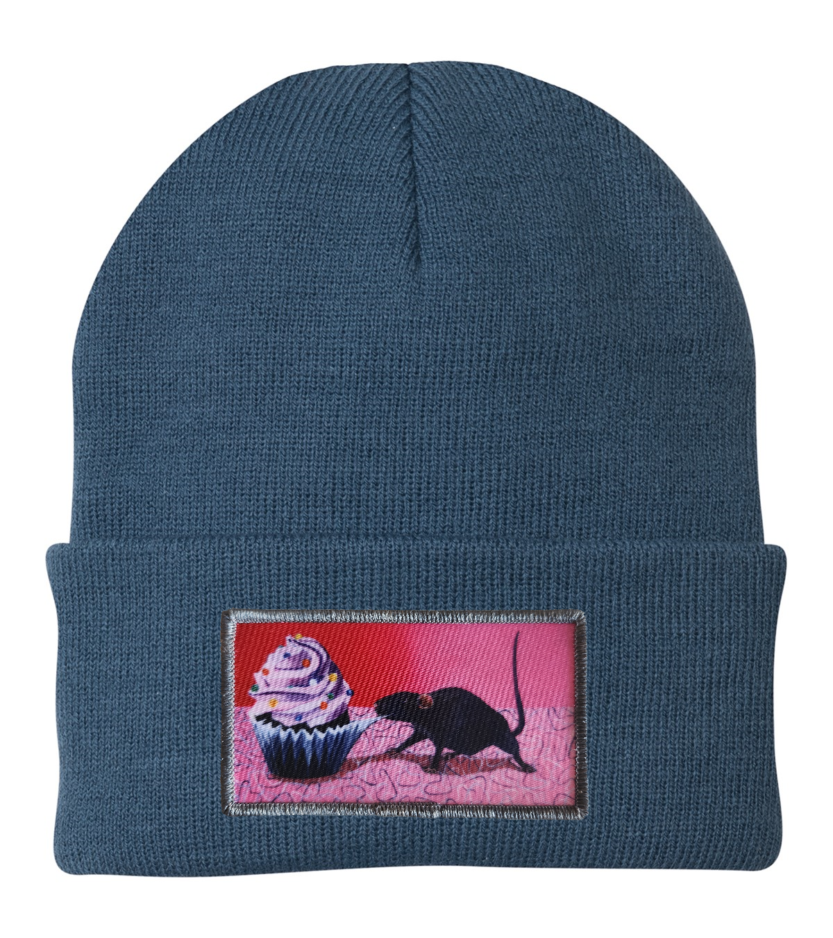 Rats Got My Cake Beanie Hats FlynHats Dusty Blue