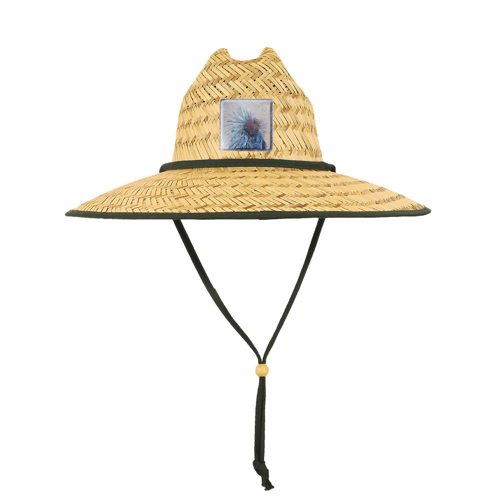 I Don't Mean to Burst Your Bubble Porcupine Straw Lifeguard Hat - Natural