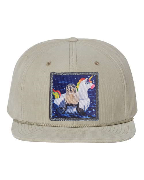 Tan Corduroy Flat Bill Trucker Hats Flyn Costello Unicorn Drifter  