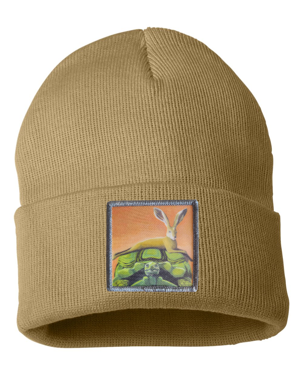 The Tortoise By a Hare Beanie Hats FlynHats Camel