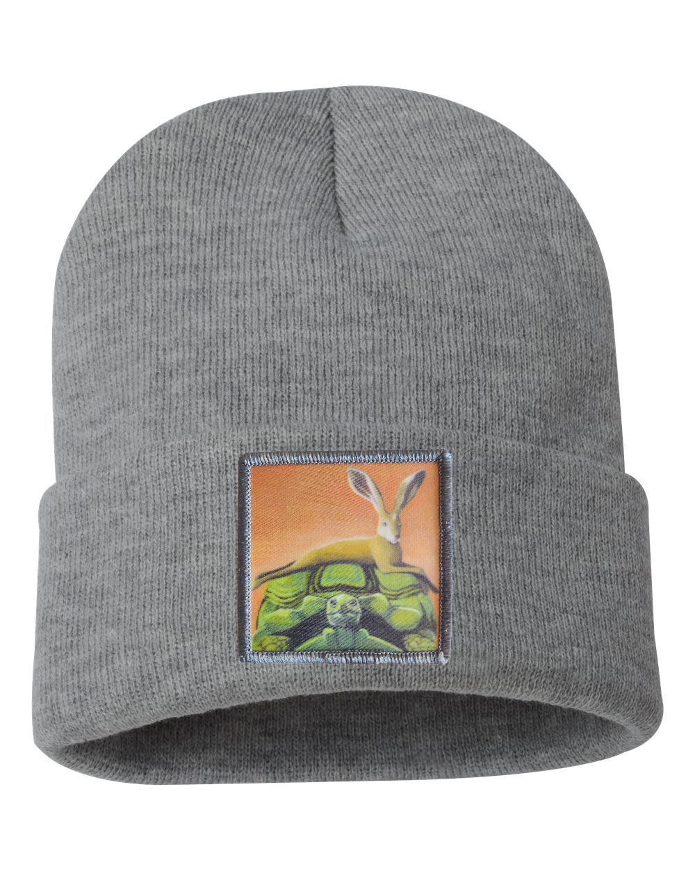 The Tortoise By a Hare Beanie Hats FlynHats Grey