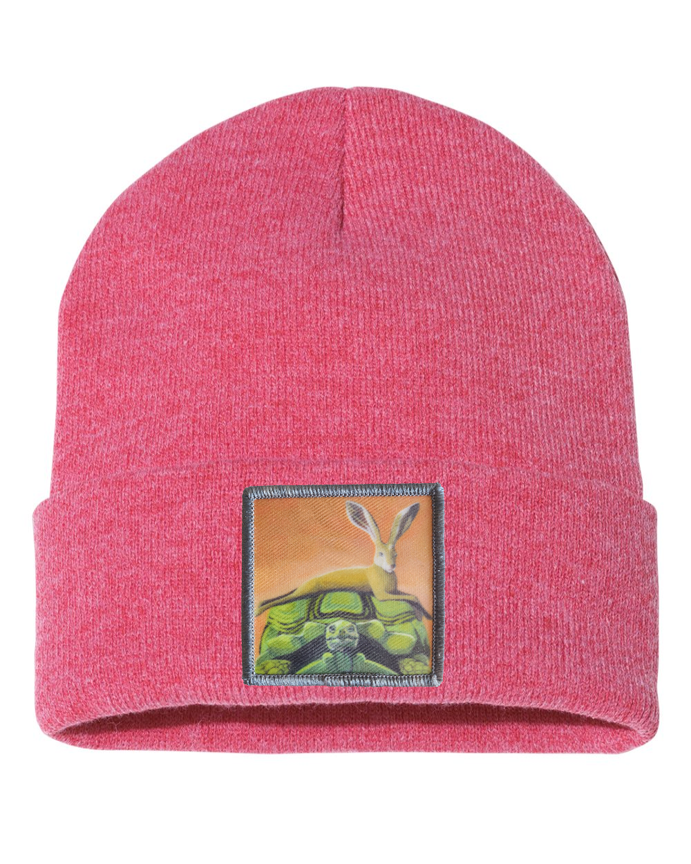 The Tortoise By a Hare Beanie Hats FlynHats Heather Red