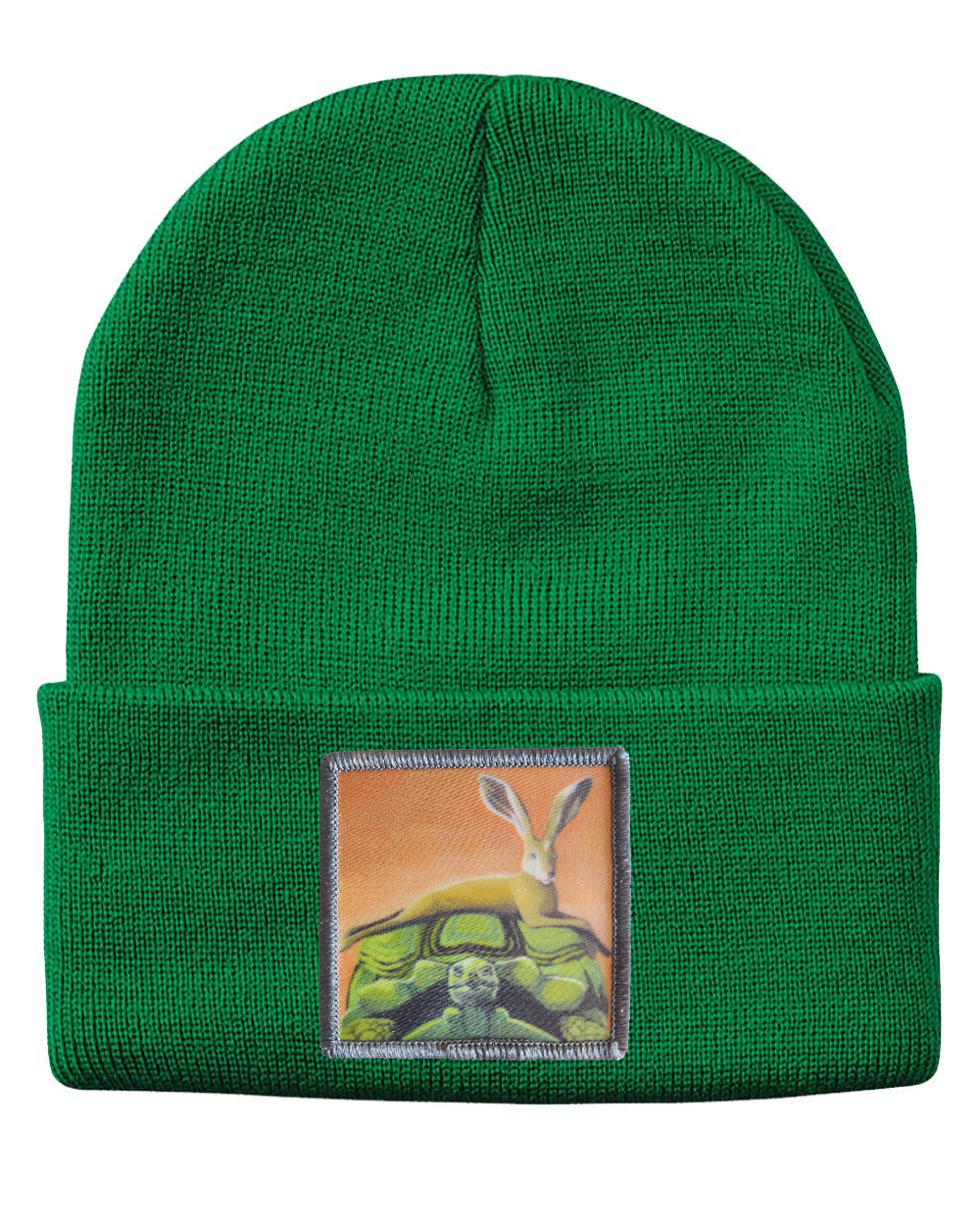 The Tortoise By a Hare Beanie Hats FlynHats Kelley Green