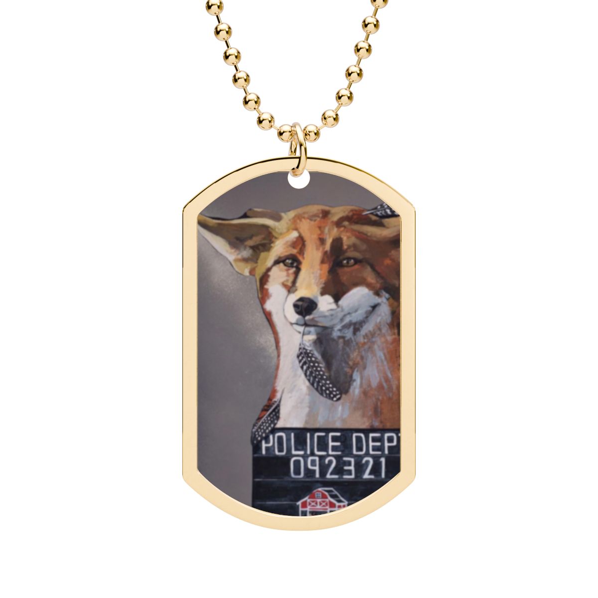 Usual Suspects: Fox Gold Plated Dog Tag
