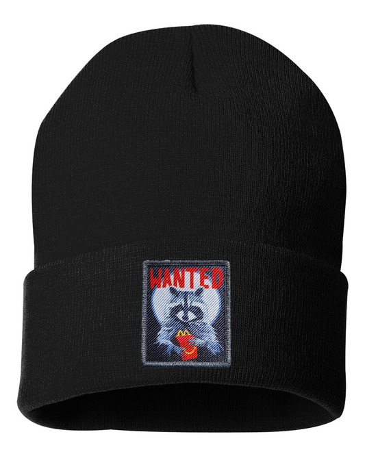 WANTED Beanie Hats Flyn_Costello_Art Black