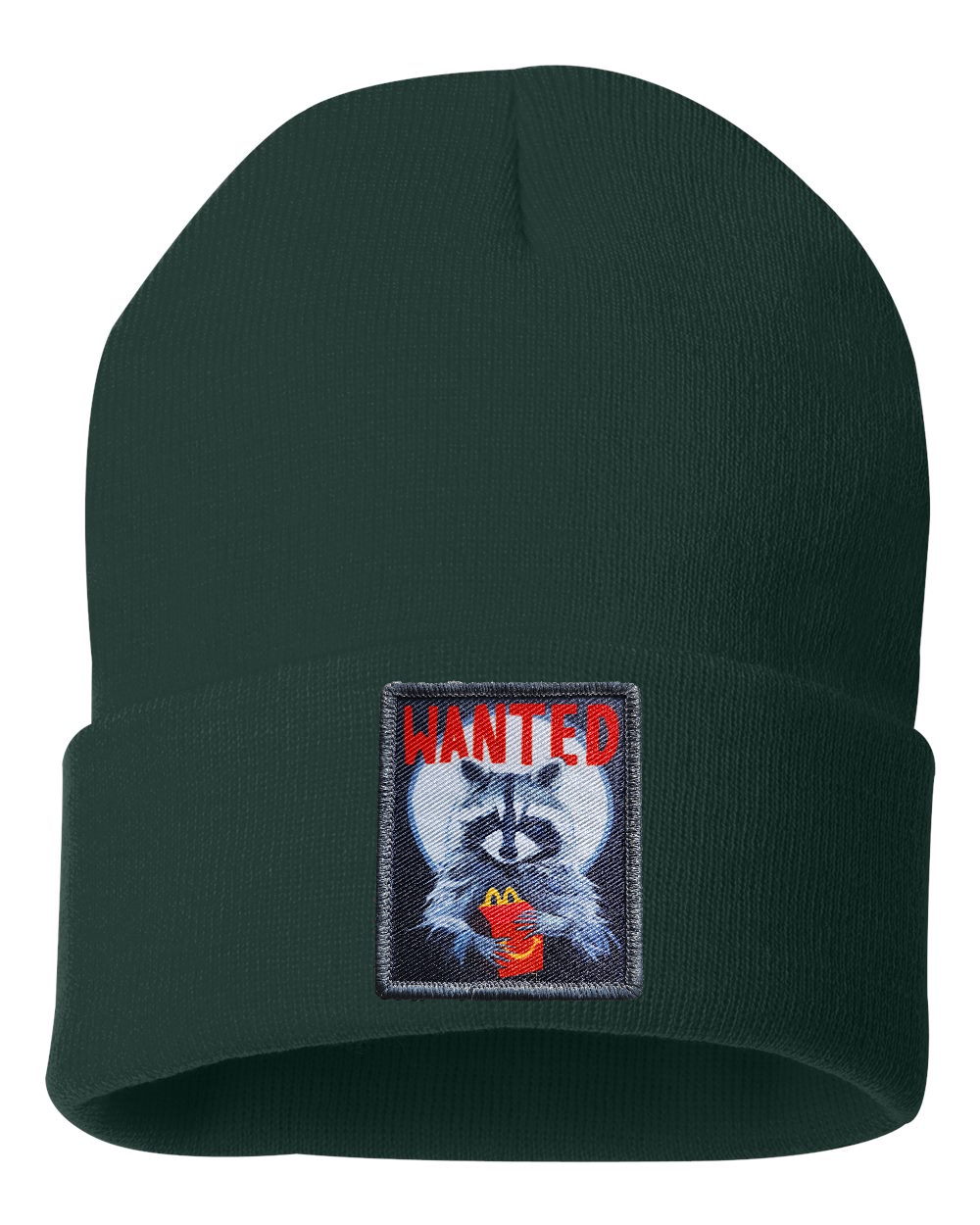 WANTED Beanie Hats Flyn_Costello_Art Forest Green