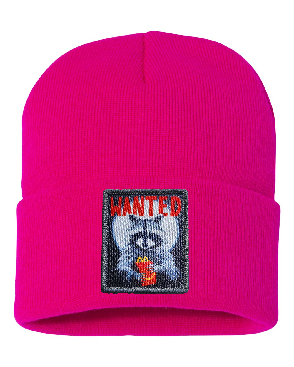 WANTED Beanie Hats Flyn_Costello_Art Neon Fuchsia