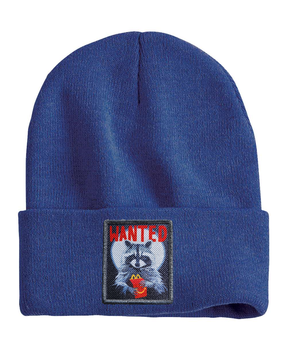 WANTED Beanie Hats Flyn_Costello_Art Heather Blue