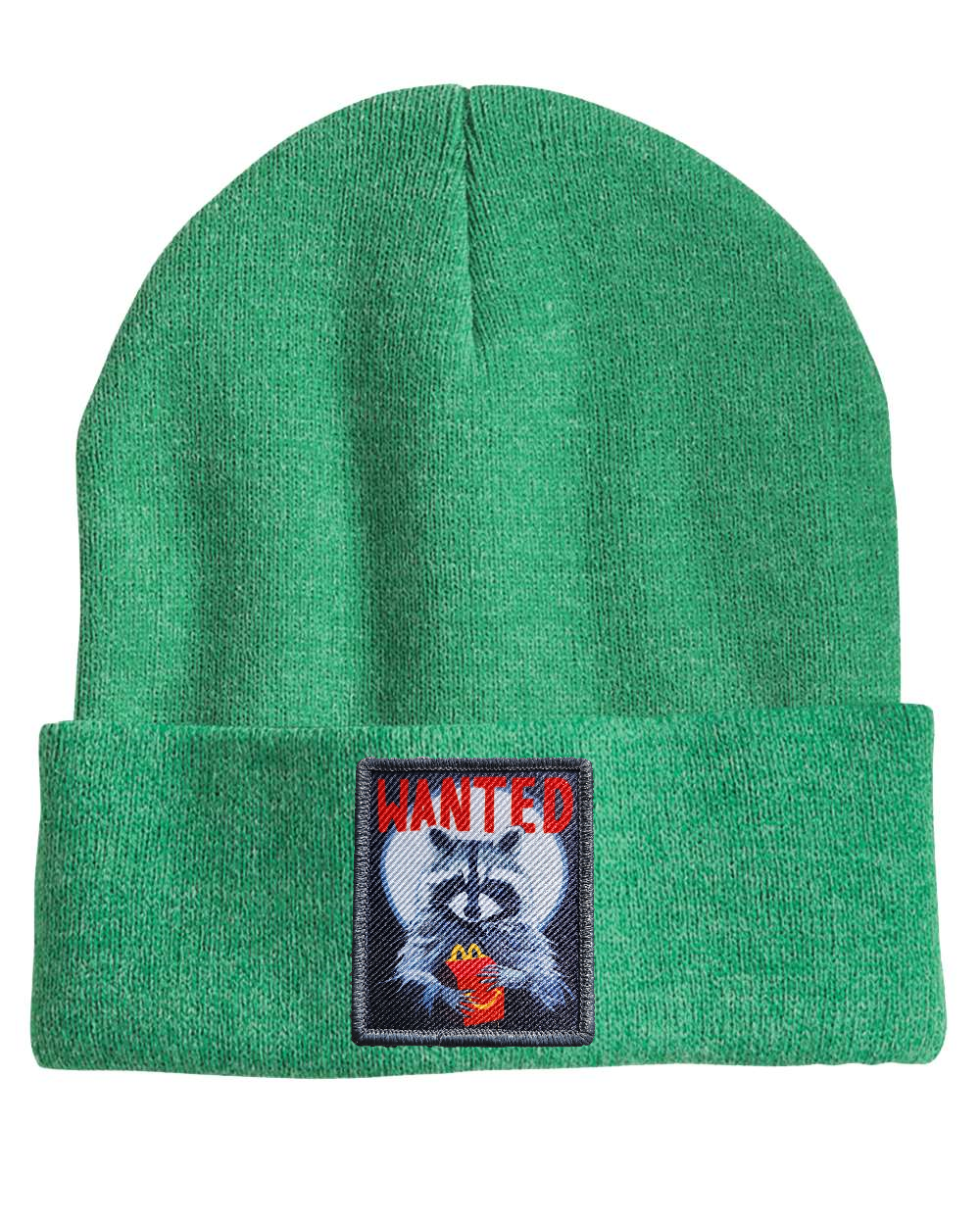 WANTED Beanie Hats Flyn_Costello_Art Heather Green