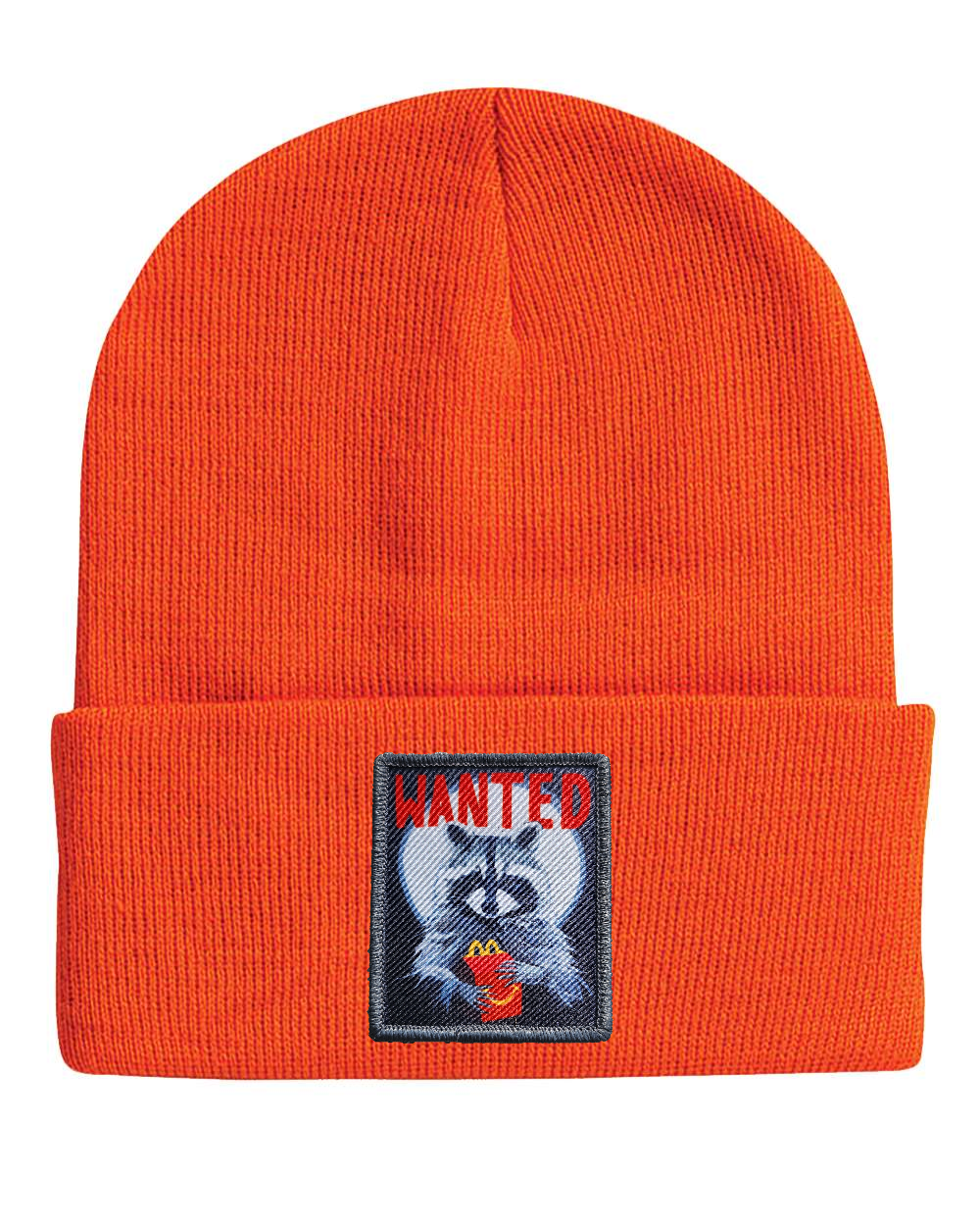 WANTED Beanie Hats Flyn_Costello_Art Neon Orange