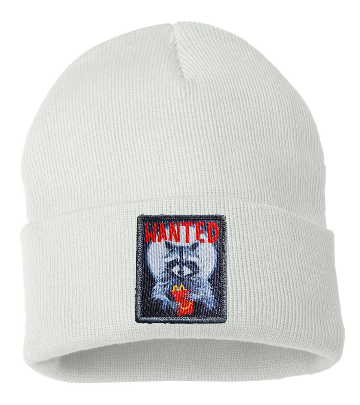 WANTED Beanie Hats Flyn_Costello_Art White