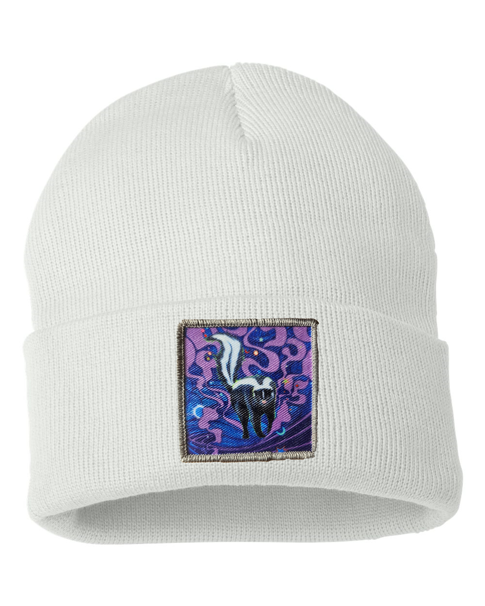 Skunky Haze Beanie Hats FlynHats White