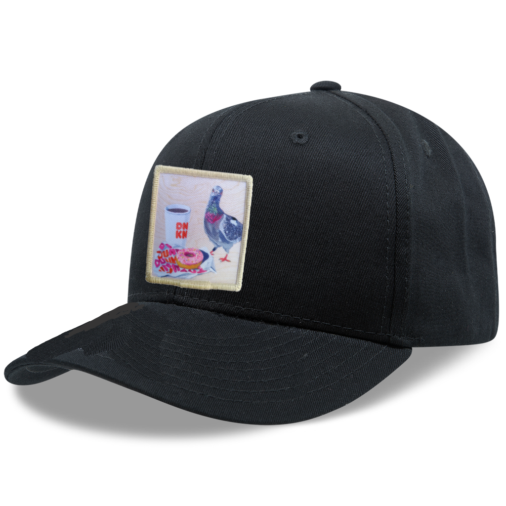 6 Panel Base Ball Cap Hats FlynHats Pigeons Run On Donuts