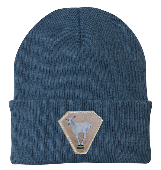 Diamond Goat Beanie Hats Flyn Costello Dusty Blue
