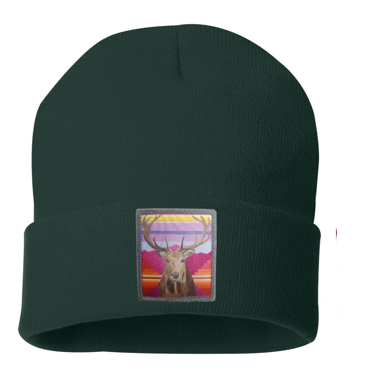 Elk Beanie Hats Flyn Costello Forest Green