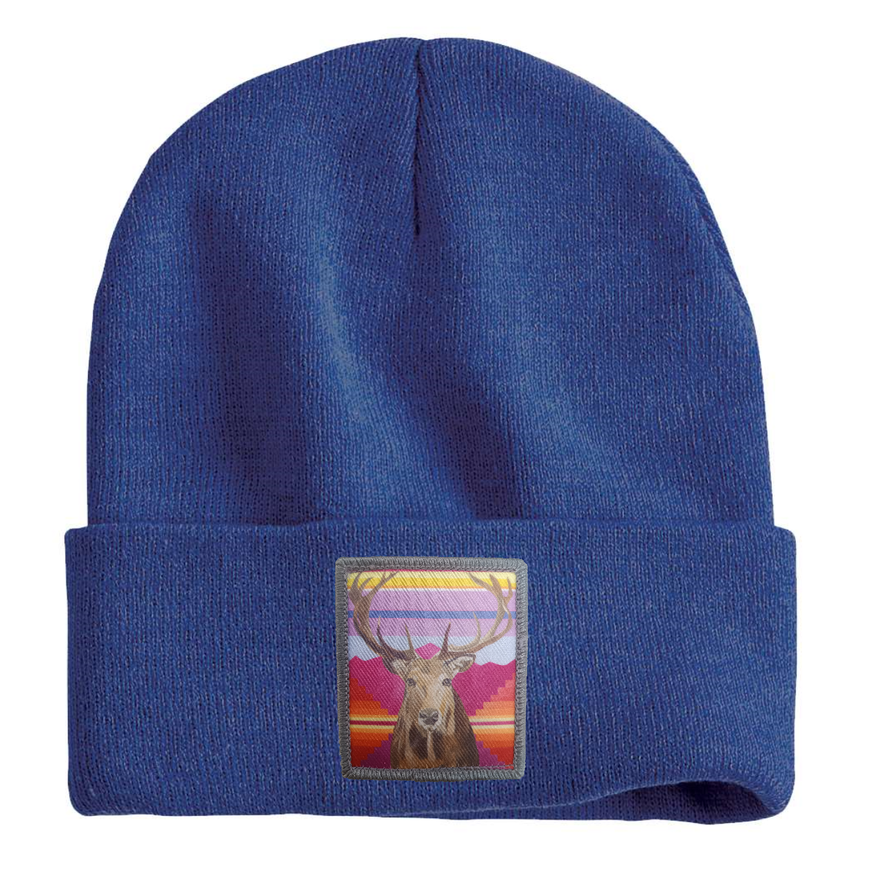 Elk Beanie Hats Flyn Costello Heather Blue