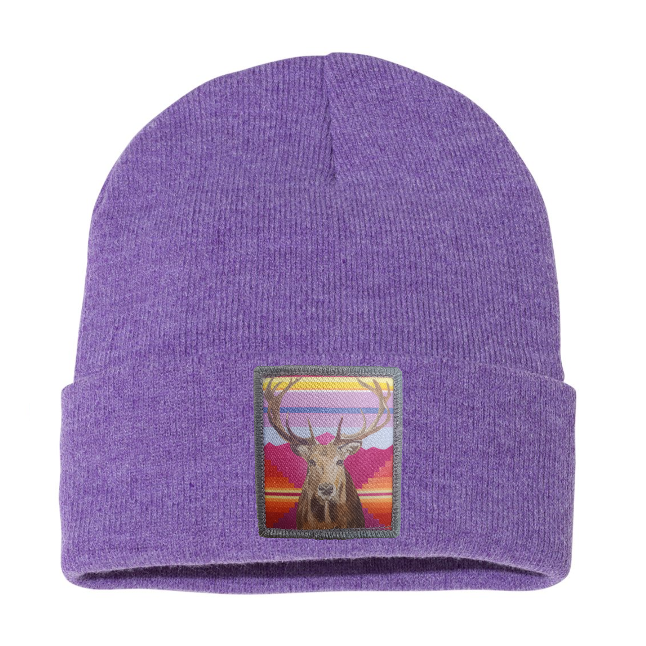 Elk Beanie Hats Flyn Costello Heather Purple