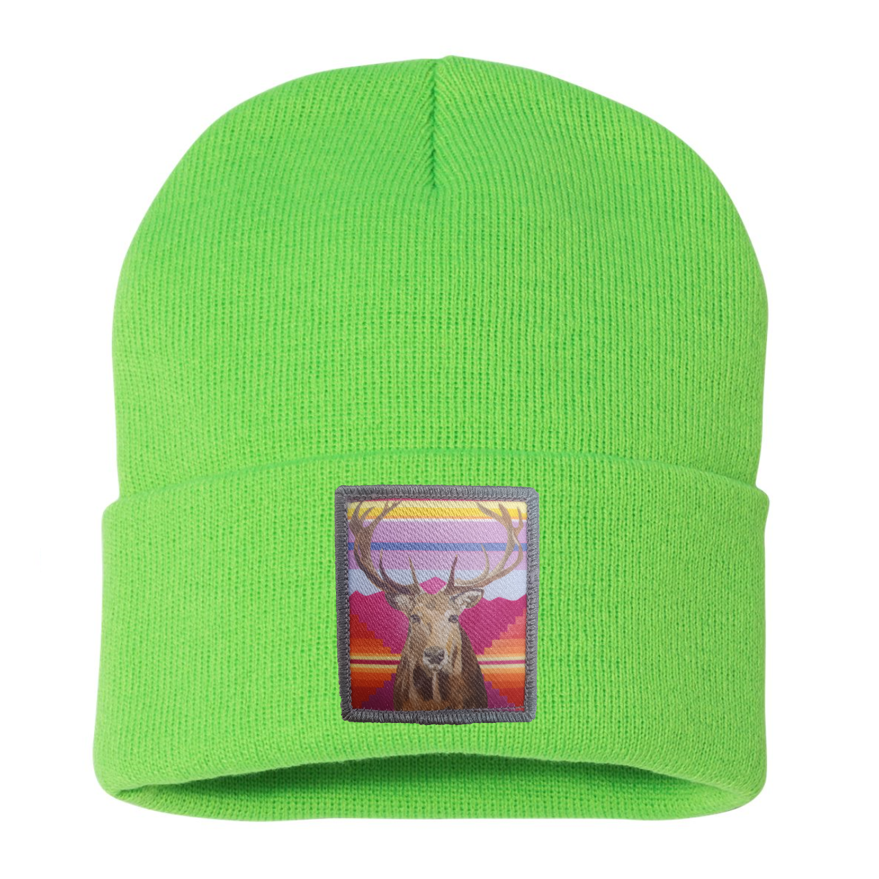 Elk Beanie Hats Flyn Costello Neon Green