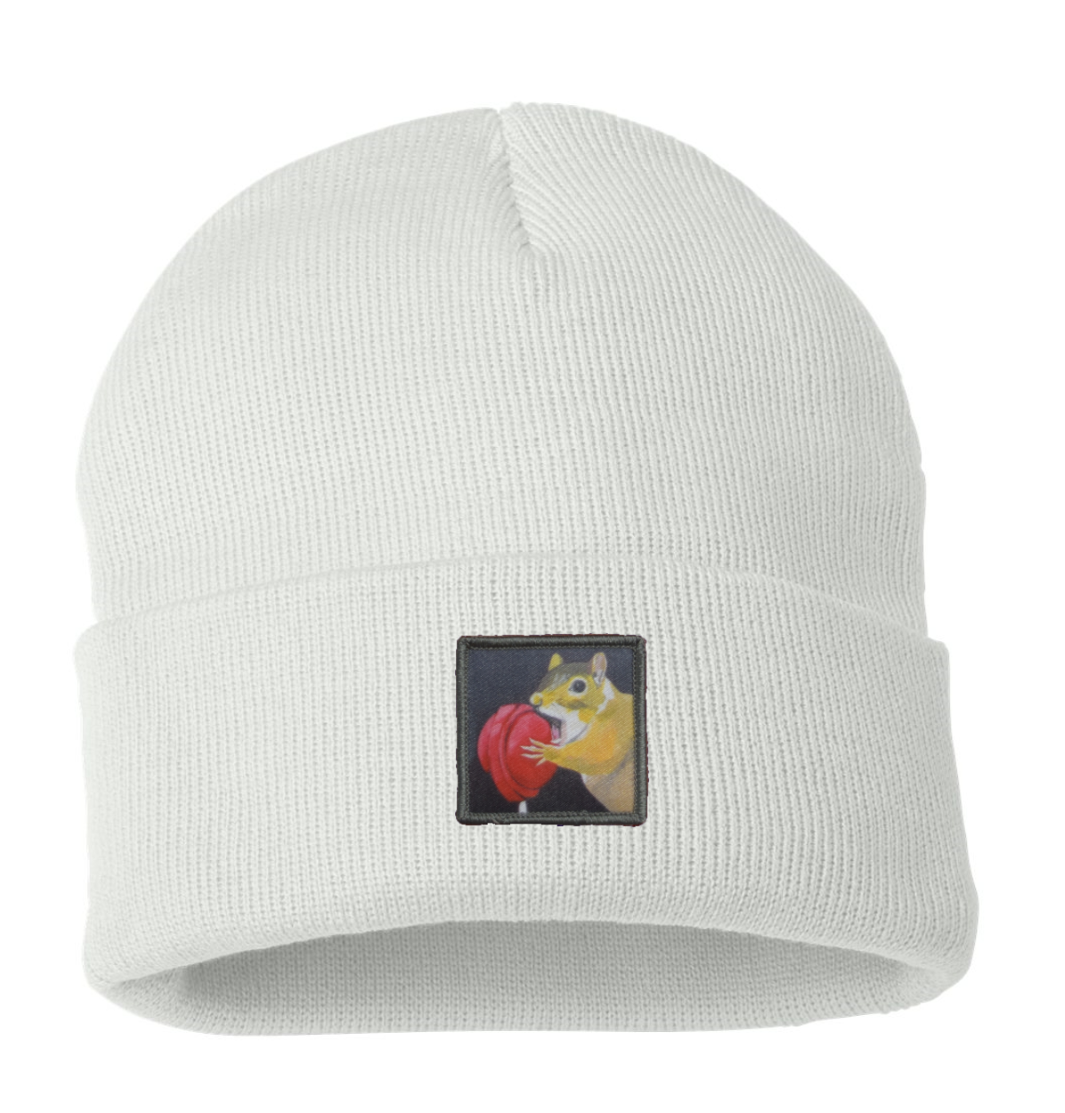 Lolly Squirrel Beanie Hats Flyn Costello White