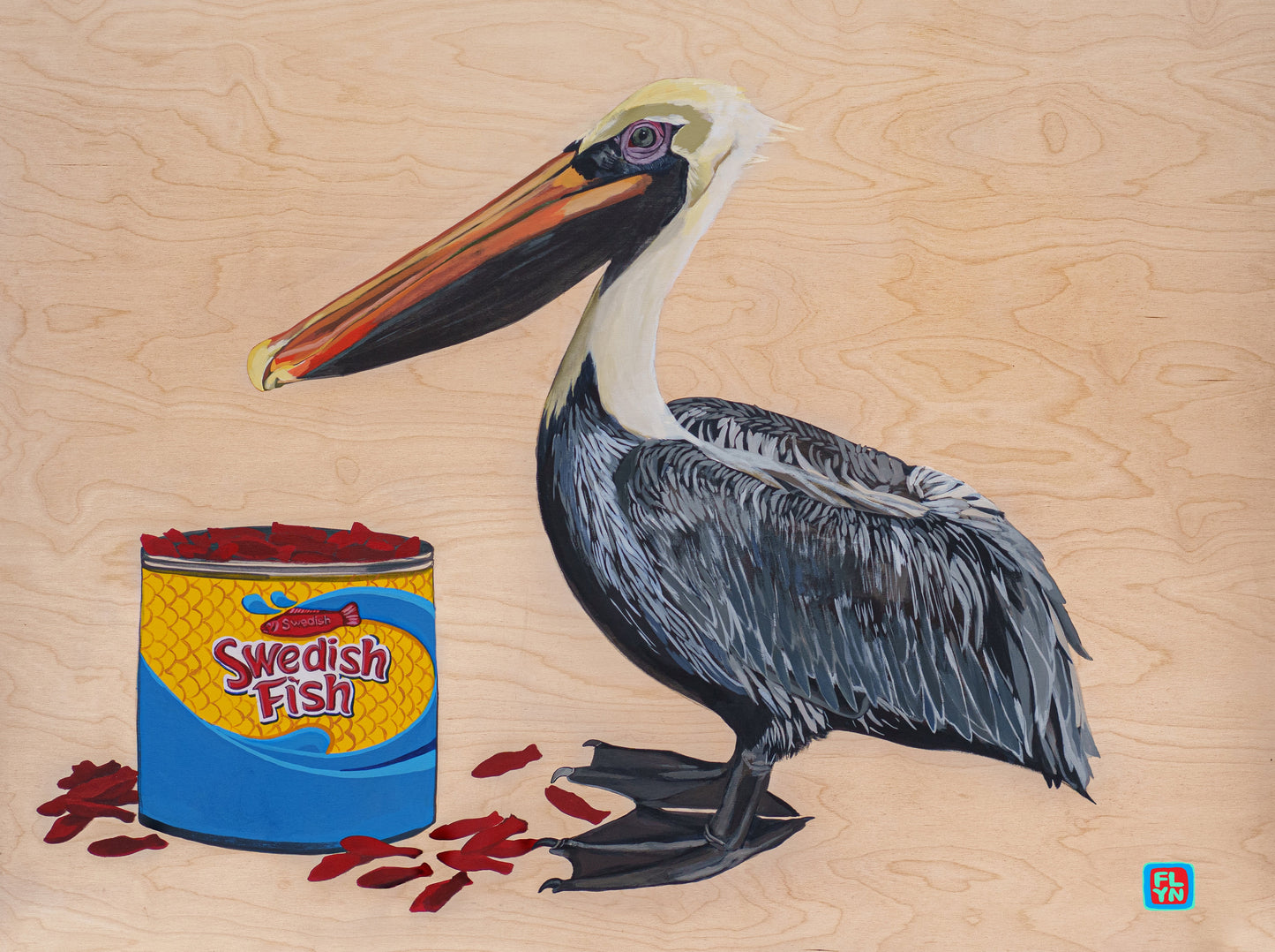 Gone Fishin' Pelican Print Prints Flyn_Costello_Art