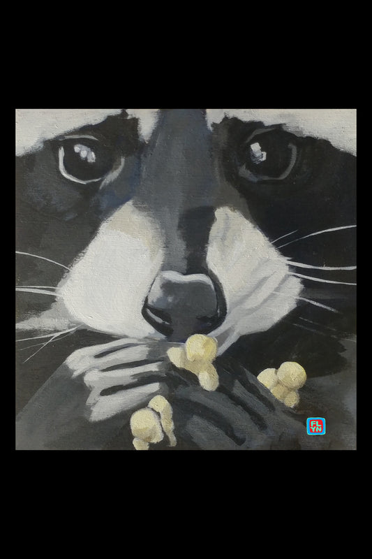 Raccoon Pop Print Prints Flyn_Costello_Art