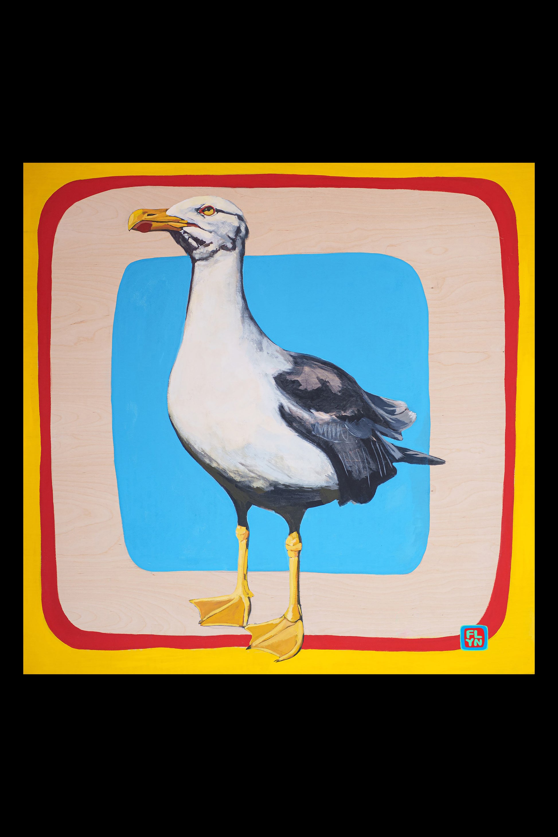 Standing Seagull Print Prints Flyn_Costello_Art