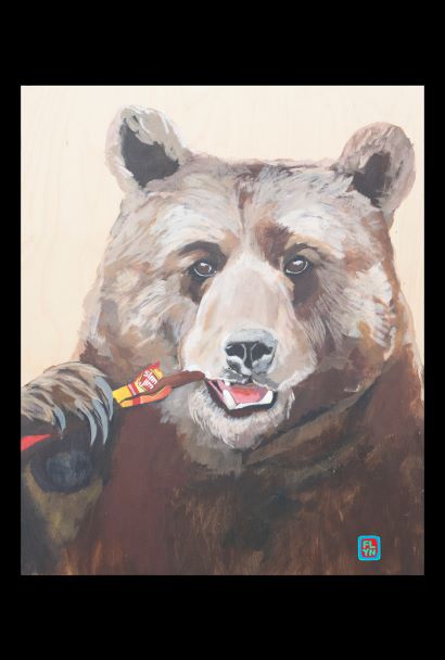 Slim Jimmy Bear Print Prints Flyn Costello