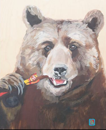 Slim Jimmy Bear Print Prints Flyn Costello