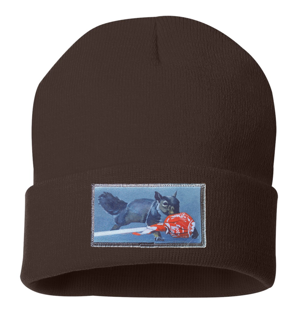 Secret Stash Squirrel Beanie Hats Flyn Costello Brown