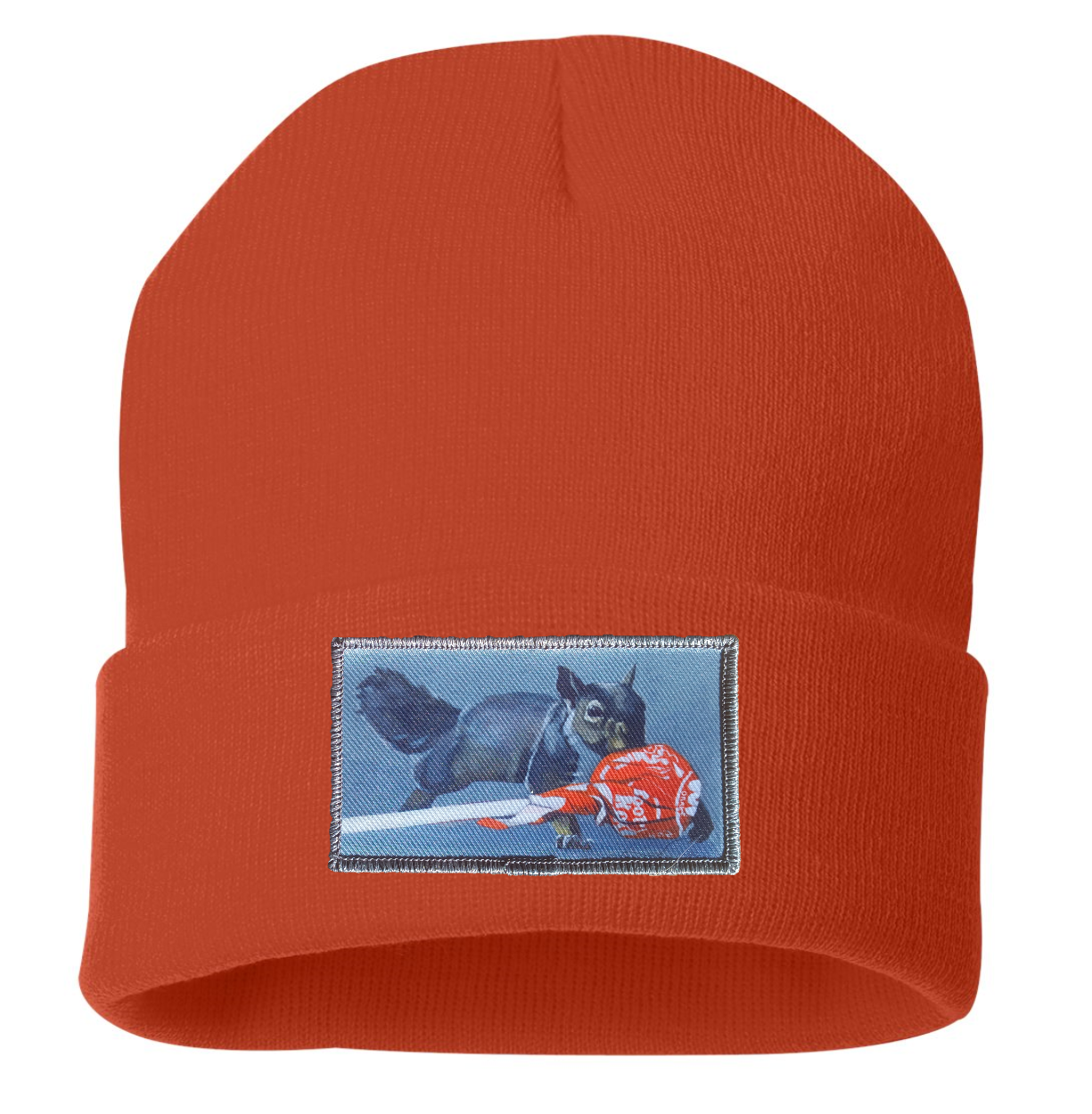 Secret Stash Squirrel Beanie Hats Flyn Costello Burnt Orange