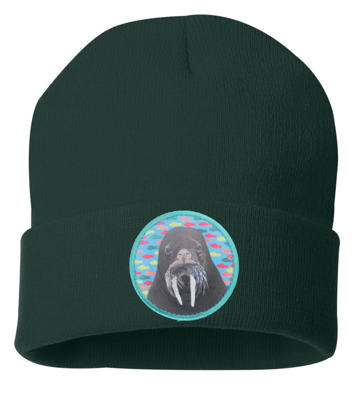 Walrus Dreams Beanie Hats Flyn Costello Forest Green