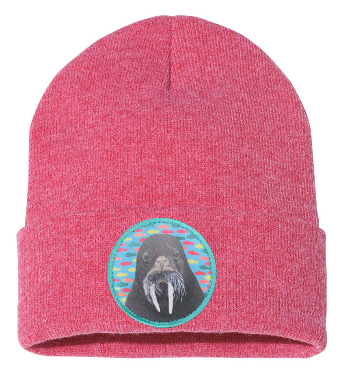 Walrus Dreams Beanie Hats Flyn Costello Heather Red