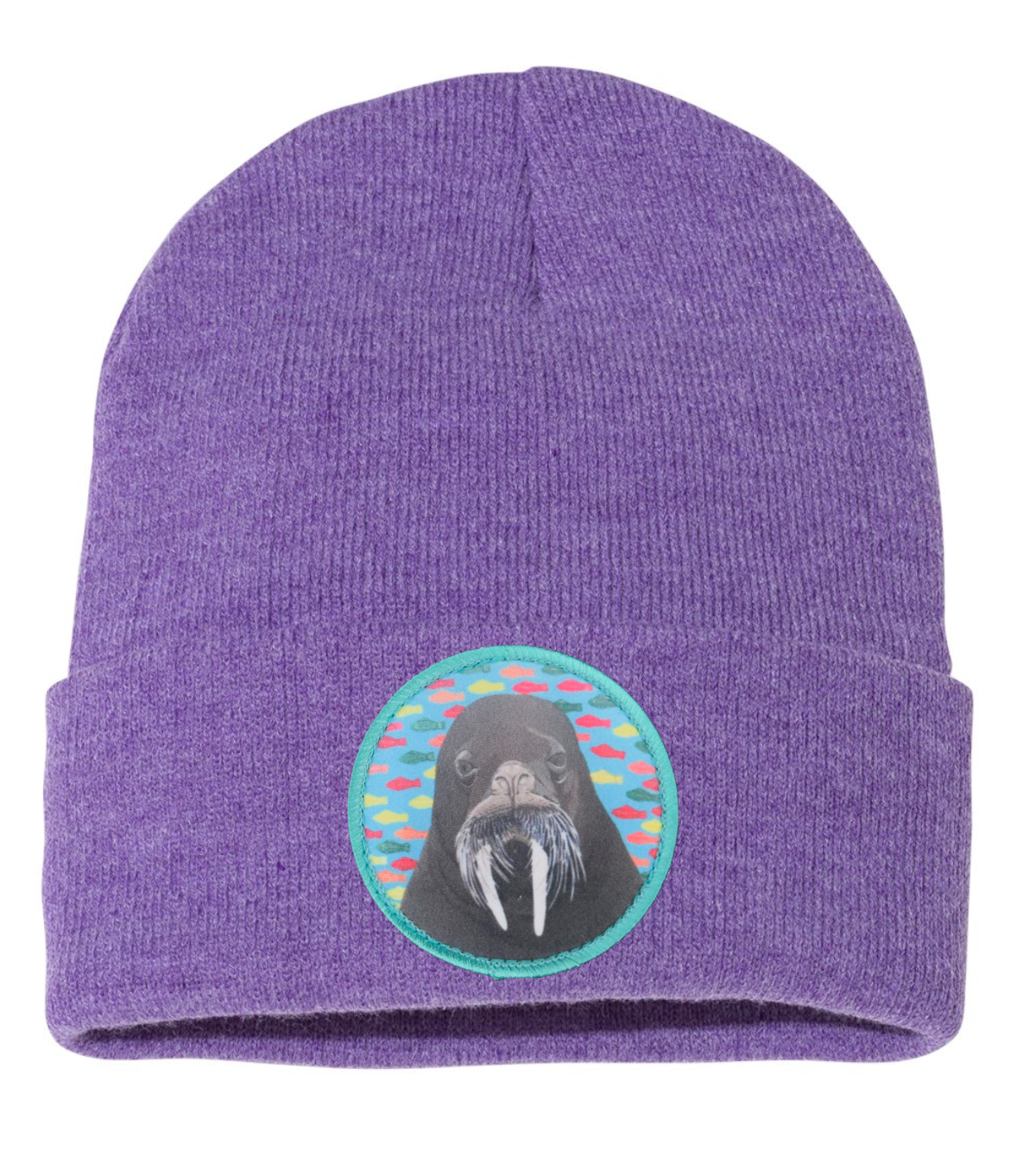Walrus Dreams Beanie Hats Flyn Costello Heather Purple