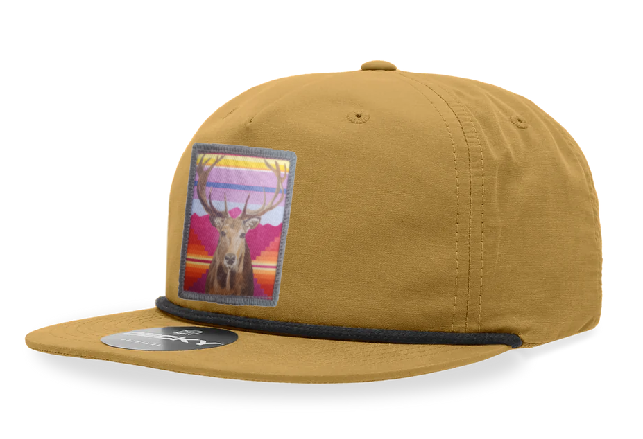 Biscuit/Black Rope Cap Hats FlynHats Elk