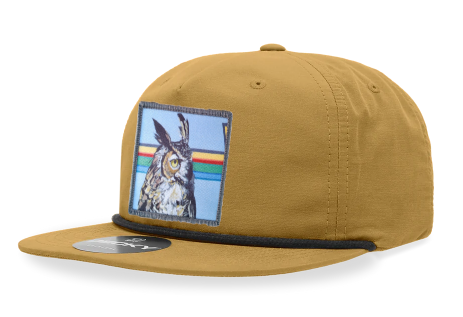Biscuit/Black Rope Cap Hats FlynHats Gaia Owl