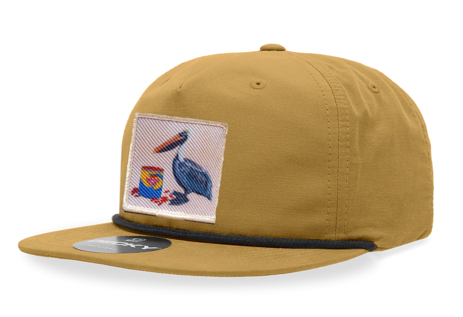 Biscuit/Black Rope Cap Hats FlynHats Gone Fishin'