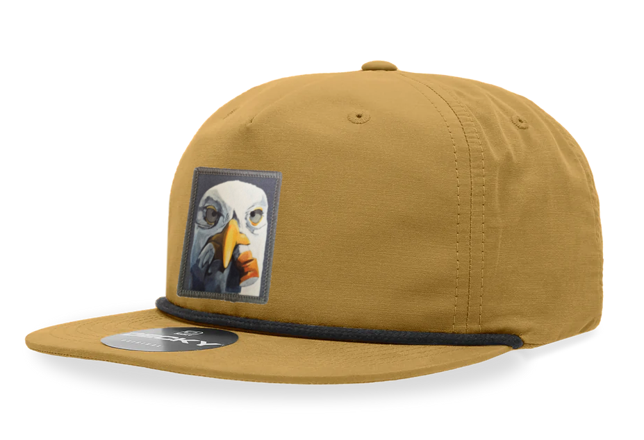 Biscuit/Black Rope Cap Hats FlynHats Seagull With Cig