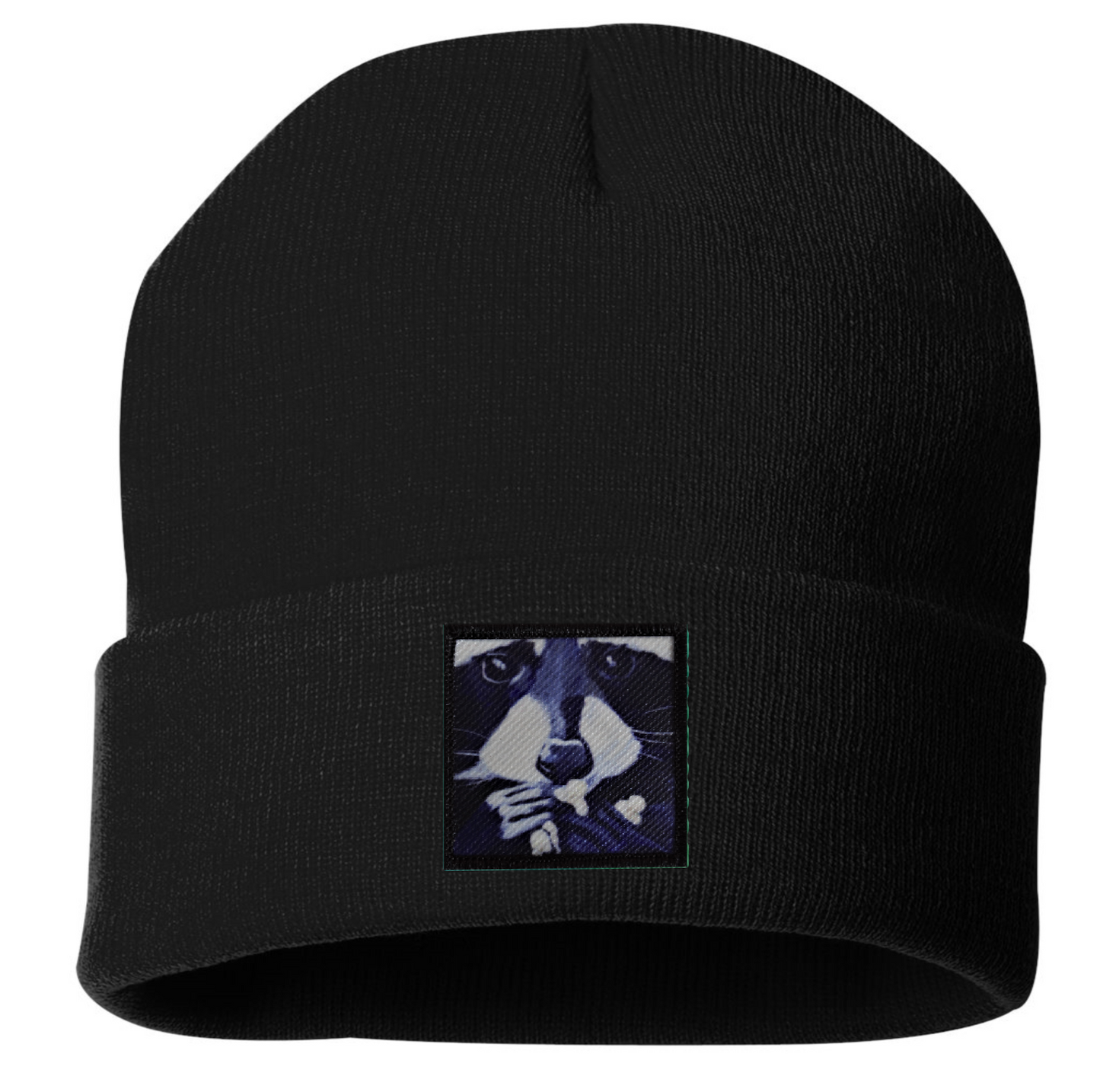 Raccoon Pop Beanie Hats Flyn Costello Black  