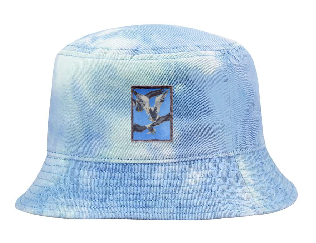 Tie Dyed Bucket- Blue Hats Flyn Costello Flock Of Seagulls