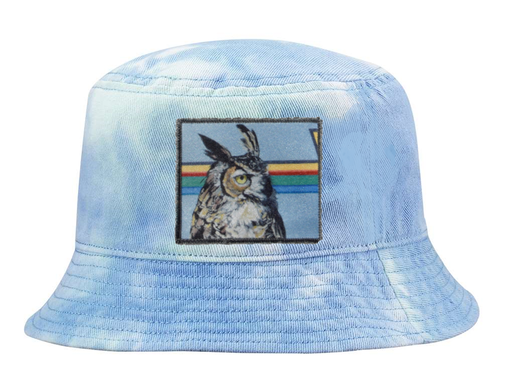 Tie Dyed Bucket- Blue Hats Flyn Costello Gaia