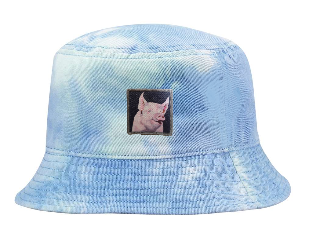 Tie Dyed Bucket- Blue Hats Flyn Costello Piggie