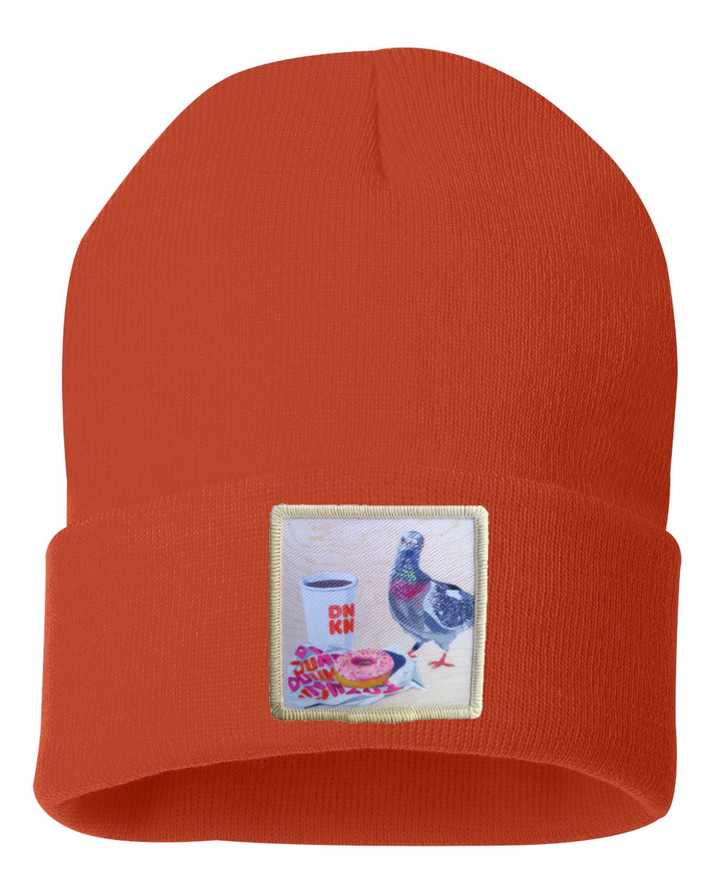 WS Pigeons Run on Donuts Beanie Hats Flyn Costello Burnt Orange